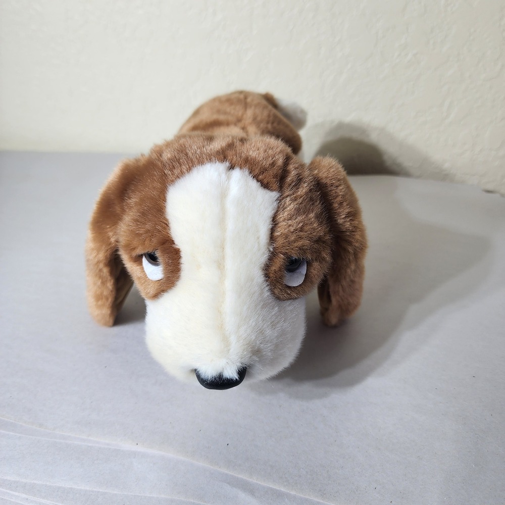 Ty Beanie Buddies‎ Tracker Basset Hound Plush Brown White Dog 1998 Vintage 90s